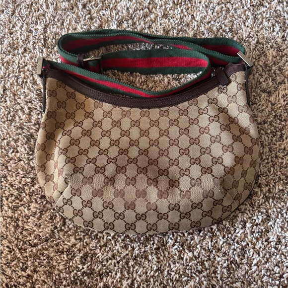 Gucci Brown and Green Shoulder Bag - Picture 2 of 7